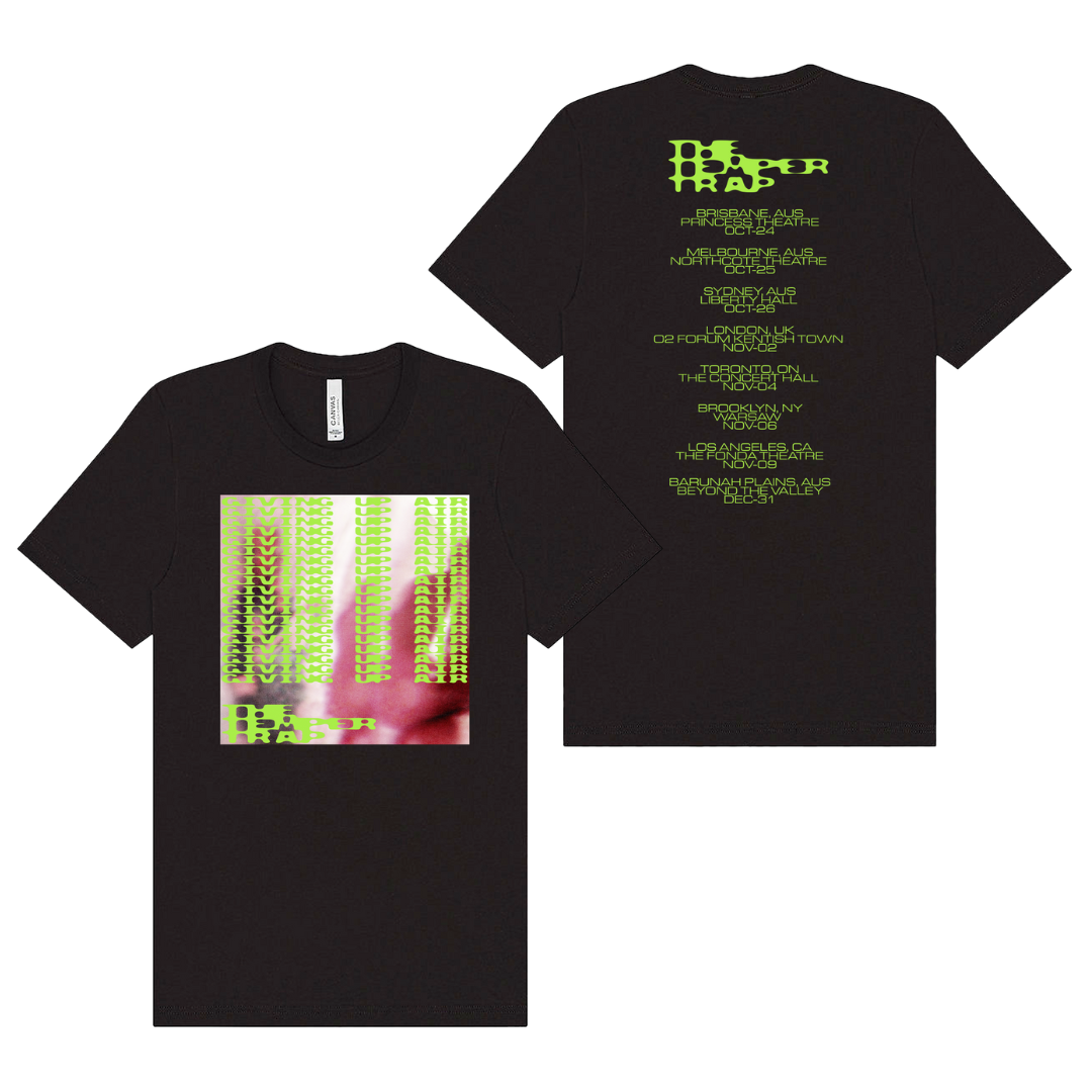 Giving Up Air Black Tour T-Shirt - Apparel